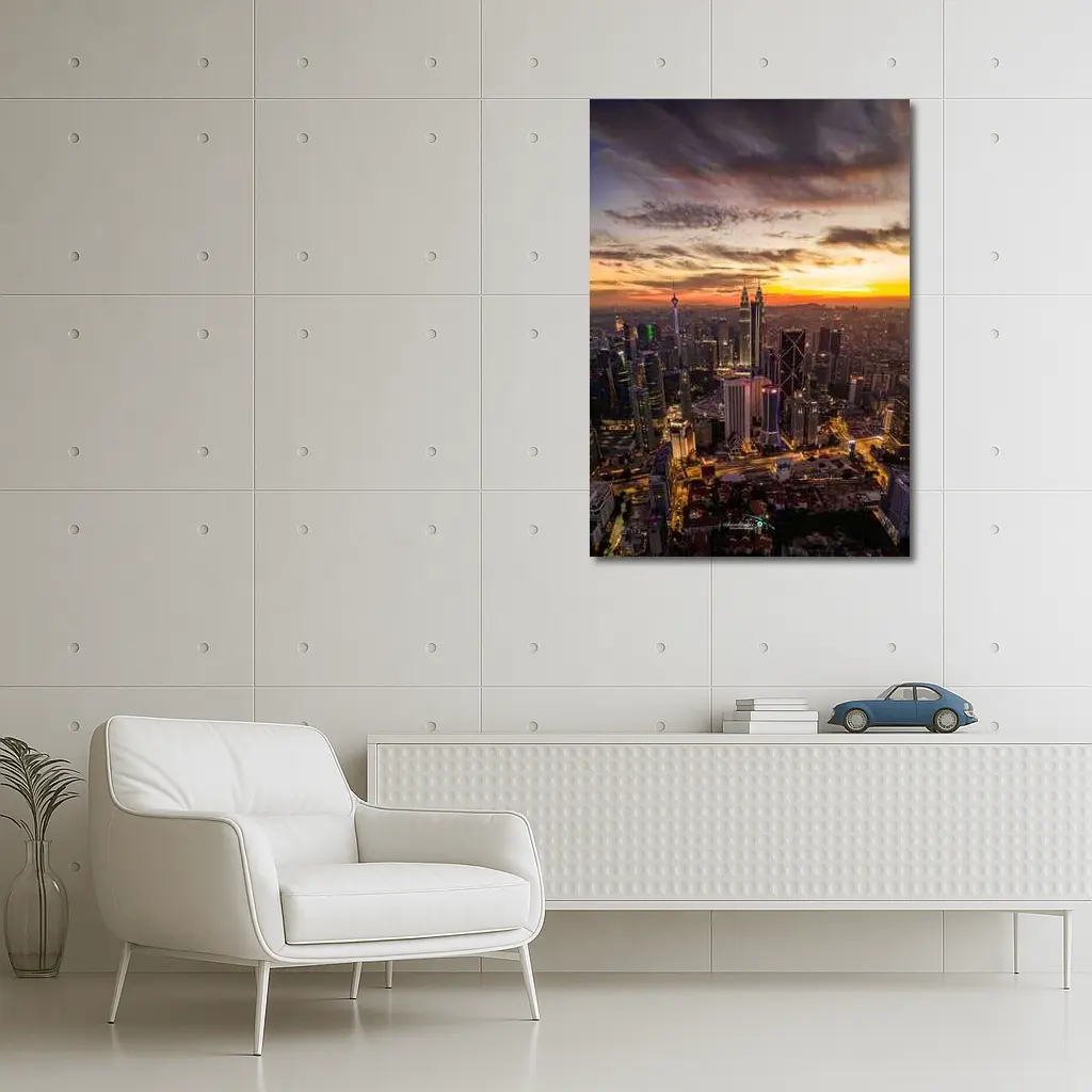 Kuala Lumpur Skyline at Golden Sunset – Wall Art