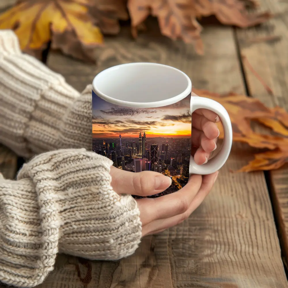 Kuala Lumpur Skyline at Golden Sunset – Mugs