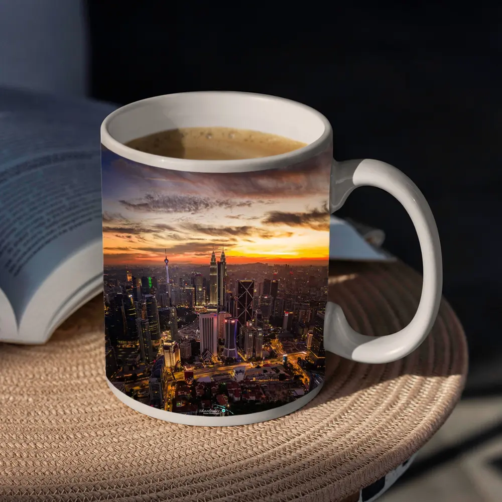 Kuala Lumpur Skyline at Golden Sunset – Mugs