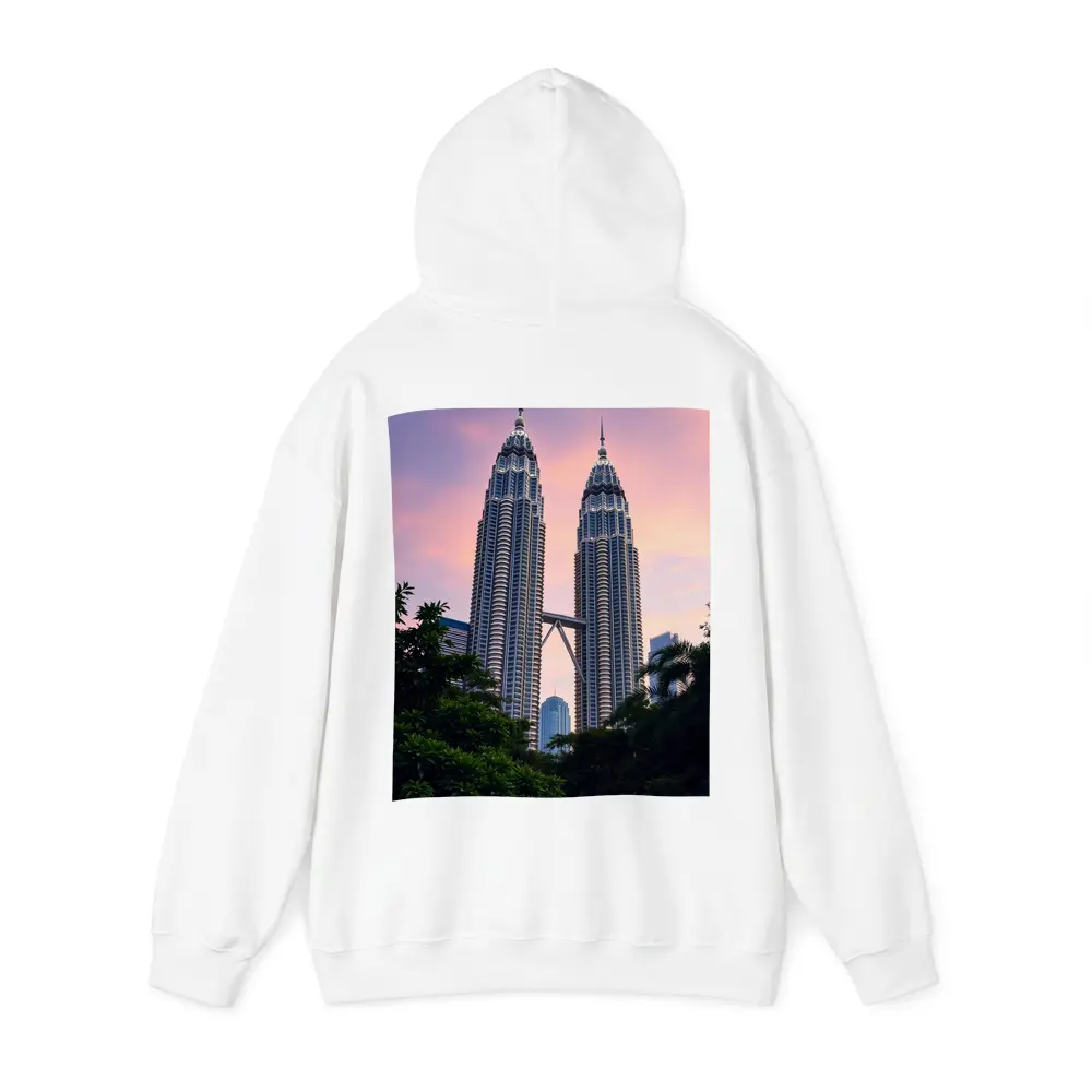Petronas Twin Towers Pink Sunset Sky – Hoodies