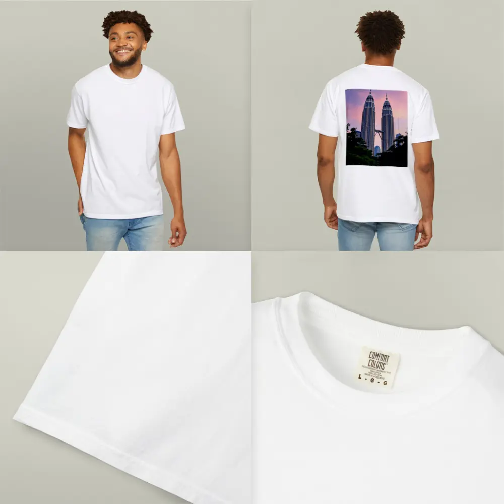 Petronas Twin Towers Pink Sunset Sky – T-Shirts