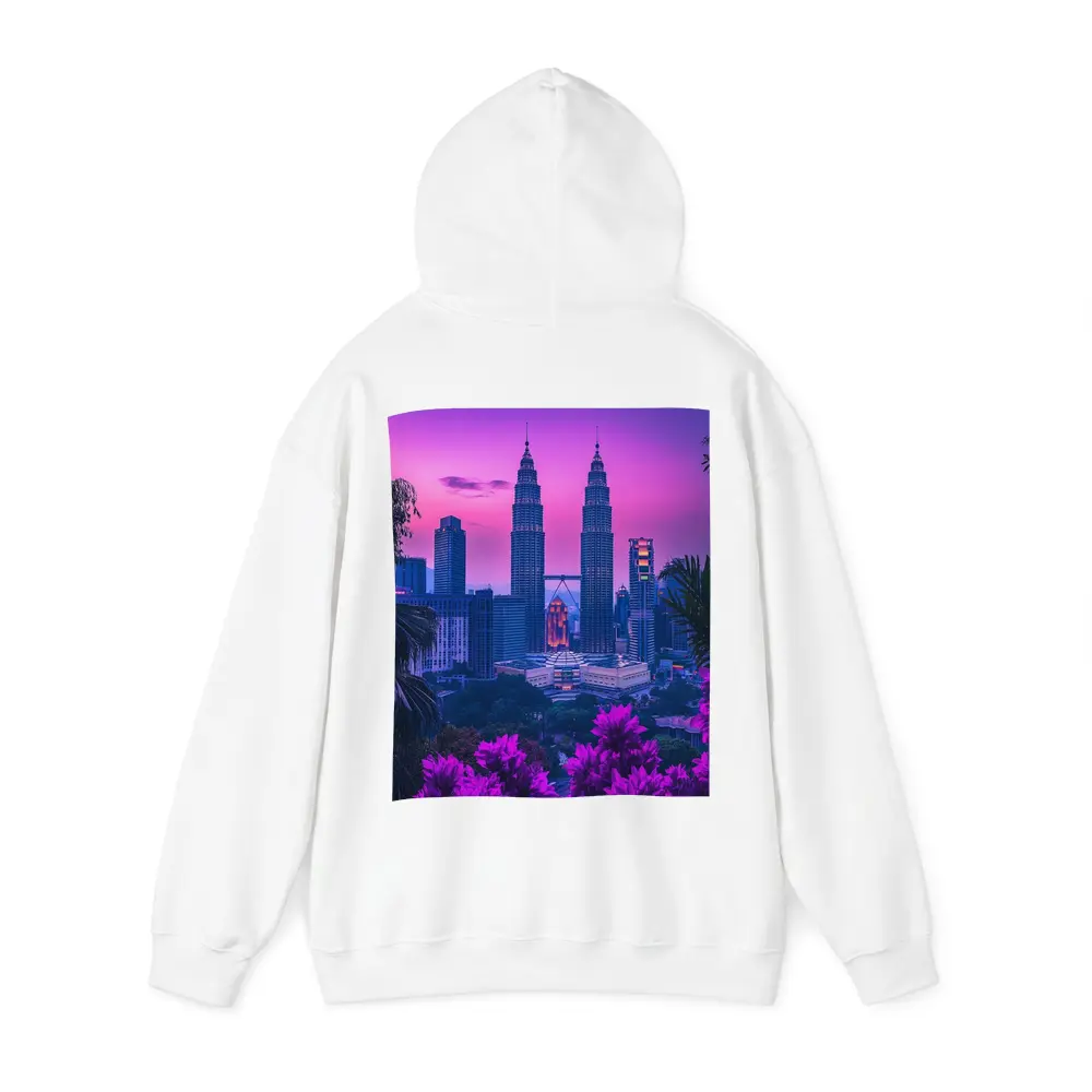 Petronas Towers Kuala Lumpur Purple Sunset Sky – Hoodies