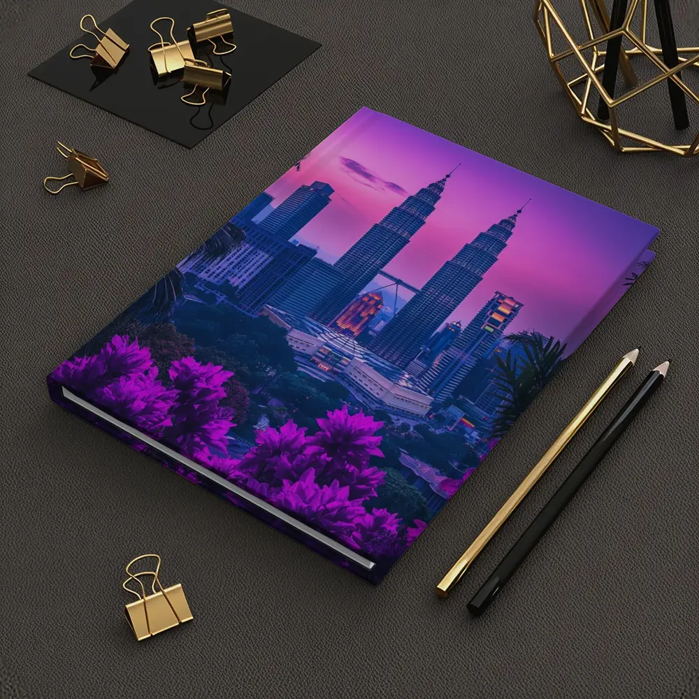 Petronas Towers Kuala Lumpur Purple Sunset Sky – Notebooks