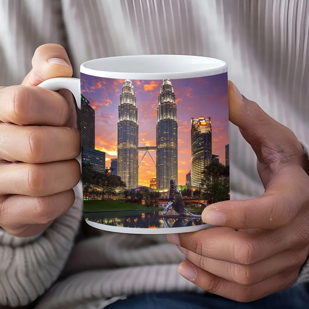 Petronas Twin Towers Kuala Lumpur Sunset Sky – Mugs