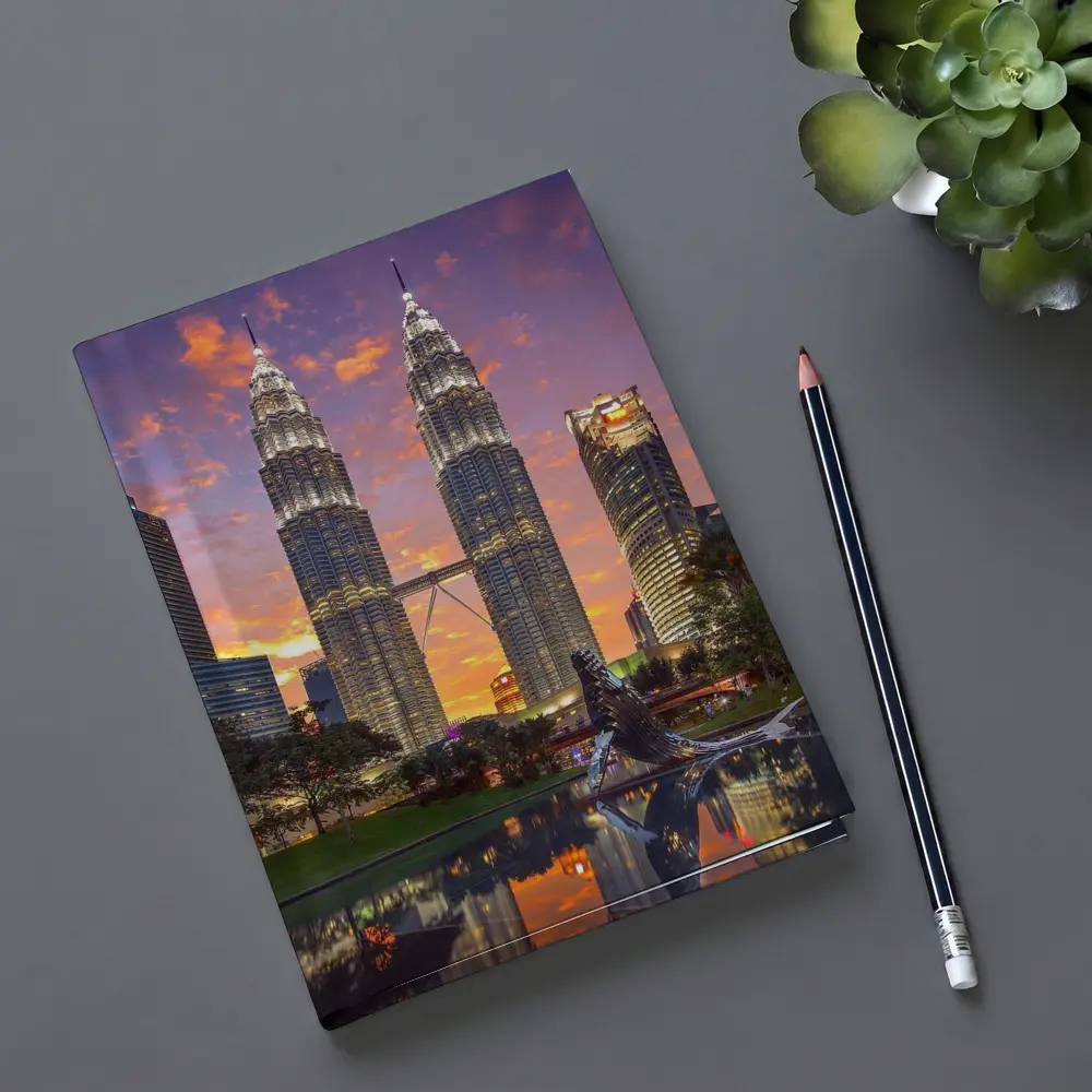Petronas Twin Towers Kuala Lumpur Sunset Sky – Notebooks