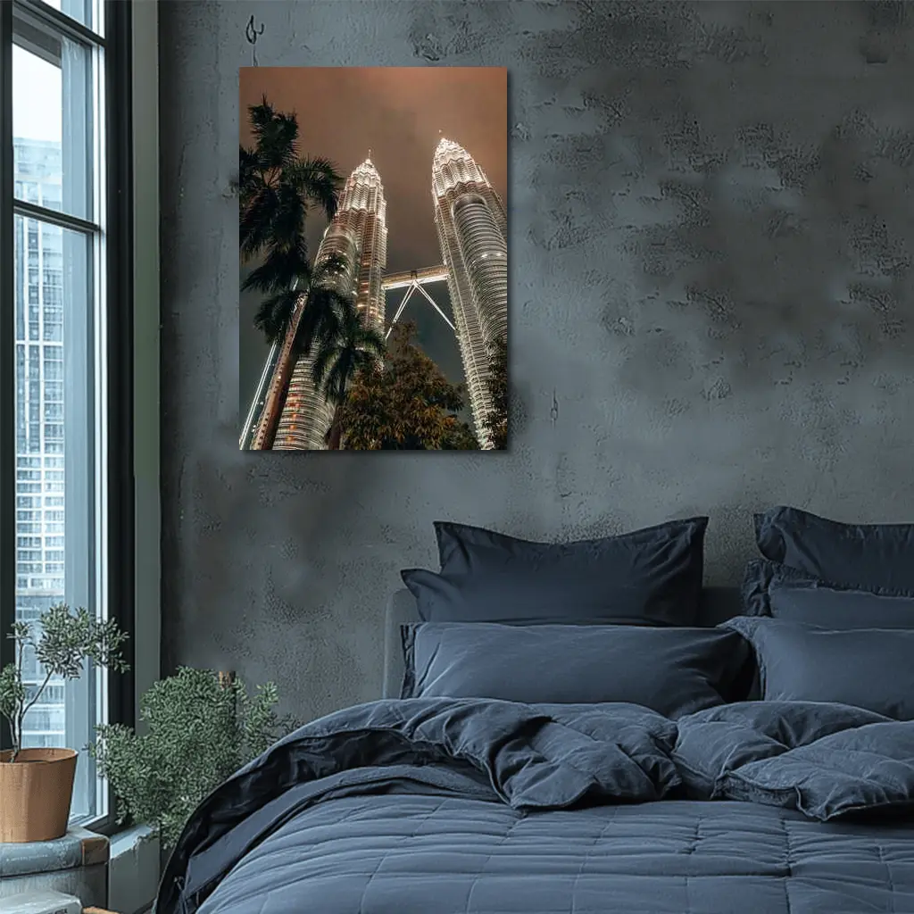 Petronas Twin Towers Kuala Lumpur Night Sky – Wall Art