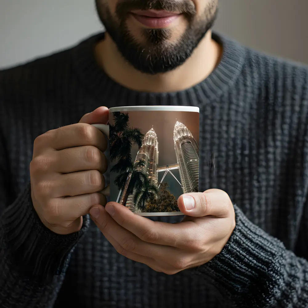 Petronas Twin Towers Kuala Lumpur Night Sky – Mugs