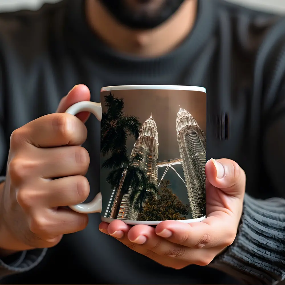 Petronas Twin Towers Kuala Lumpur Night Sky – Mugs