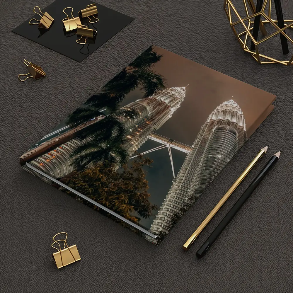 Petronas Twin Towers Kuala Lumpur Night Sky – Notebooks