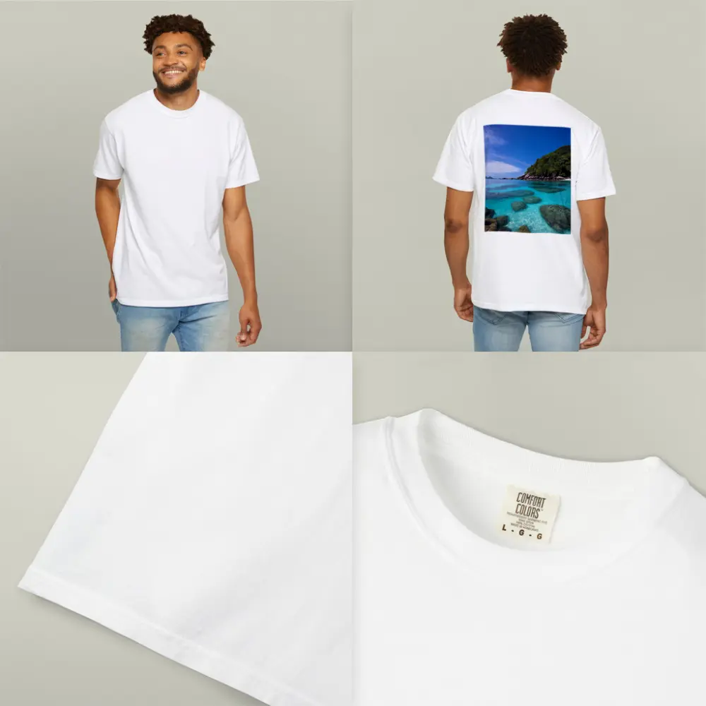 Clear Turquoise Ocean Water Rocky Tropical Island – T-Shirts