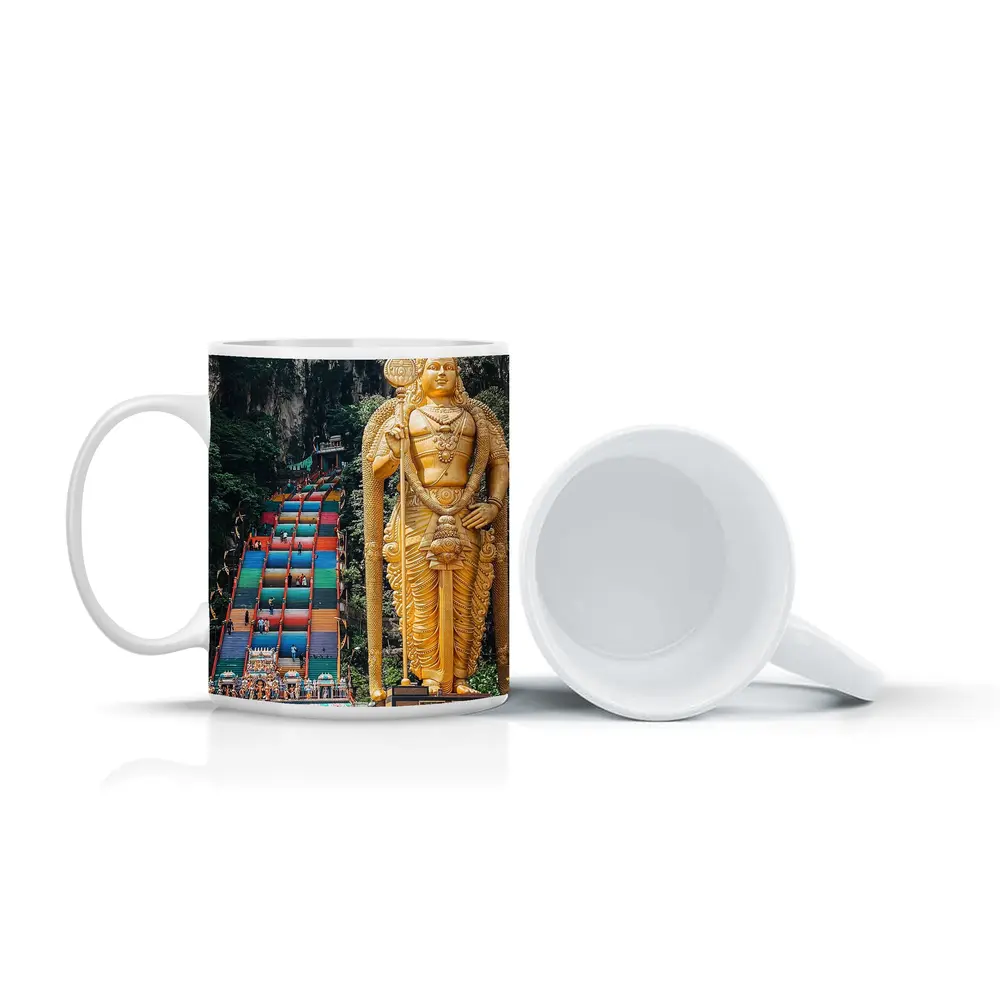 Lord Murugan Golden Statue Batu Caves Malaysia – Mugs
