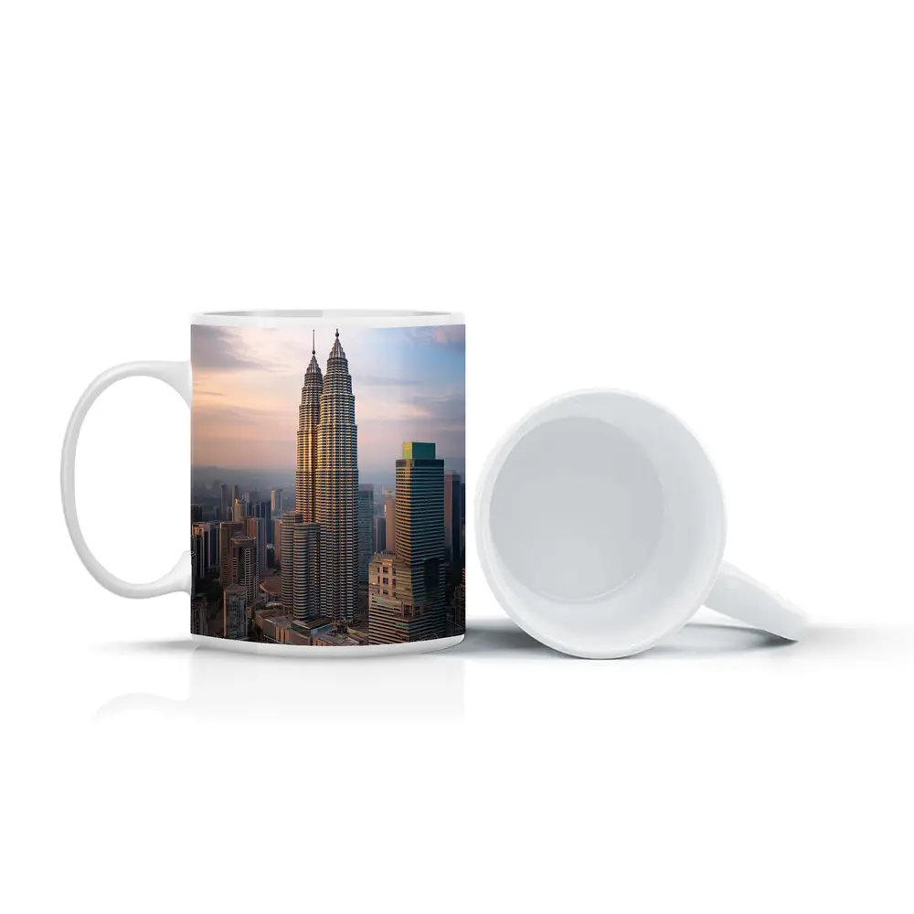 Petronas Twin Towers Kuala Lumpur Sunset Skyline – Mugs