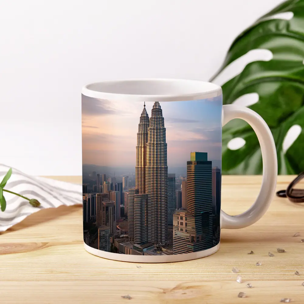 Petronas Twin Towers Kuala Lumpur Sunset Skyline – Mugs