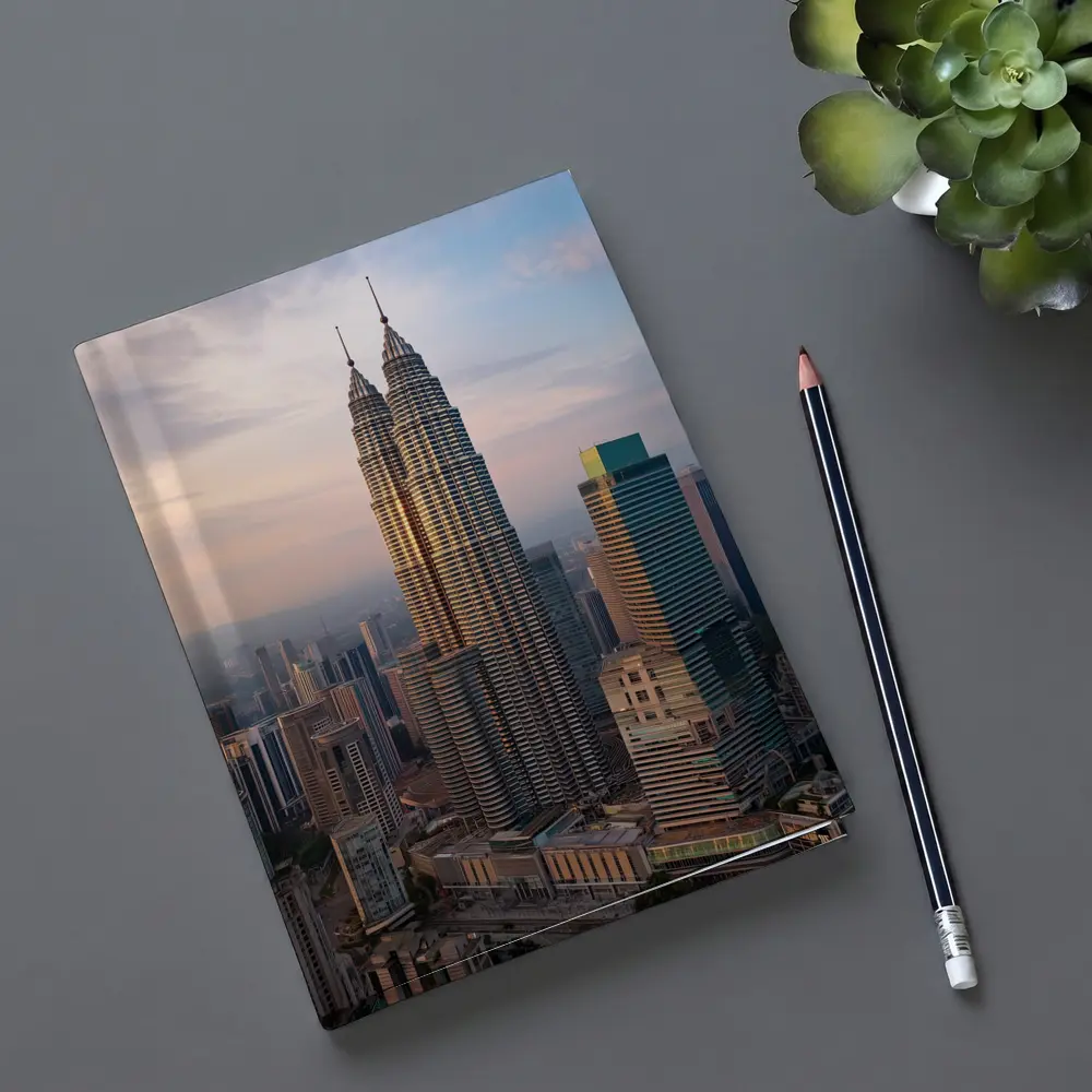 Petronas Twin Towers Kuala Lumpur Sunset Skyline – Notebooks