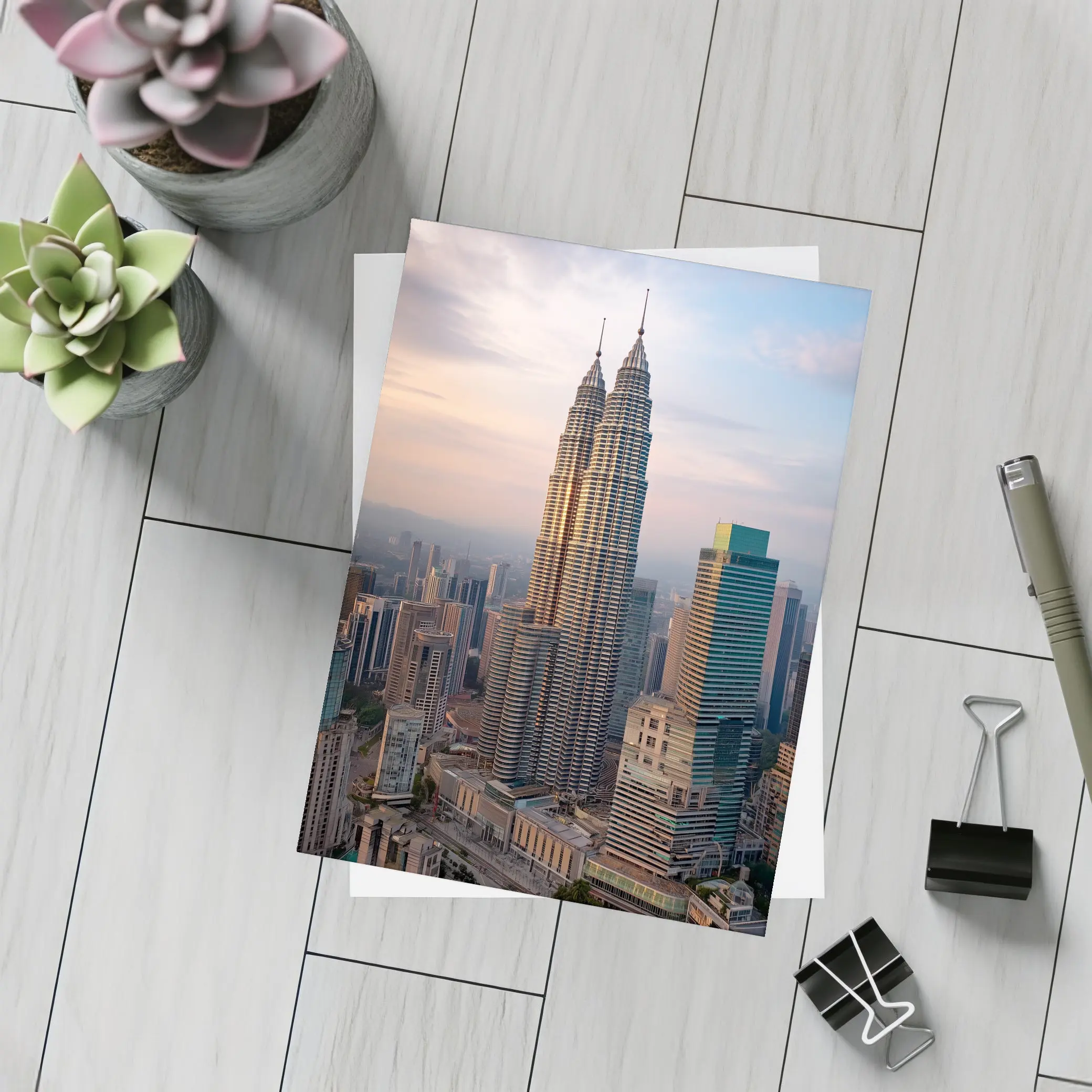 Petronas Twin Towers Kuala Lumpur Sunset Skyline – Postcards
