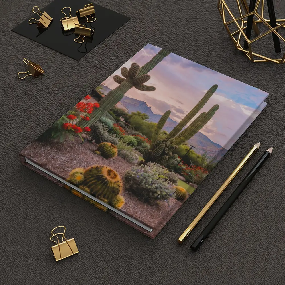 Saguaro Cactus Garden Sunset Mountain Desert – Notebooks
