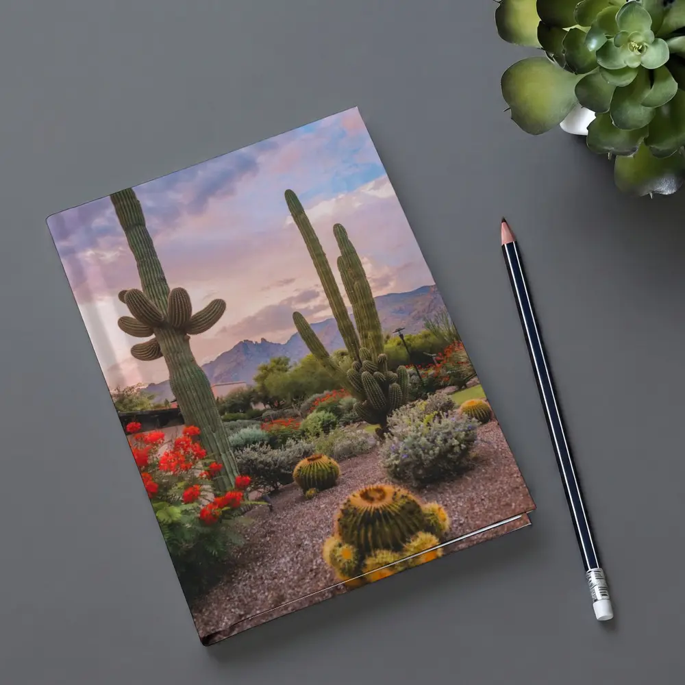 Saguaro Cactus Garden Sunset Mountain Desert – Notebooks