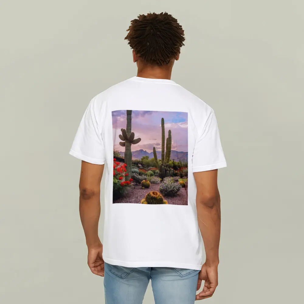 Saguaro Cactus Garden Sunset Mountain Desert – T-Shirts