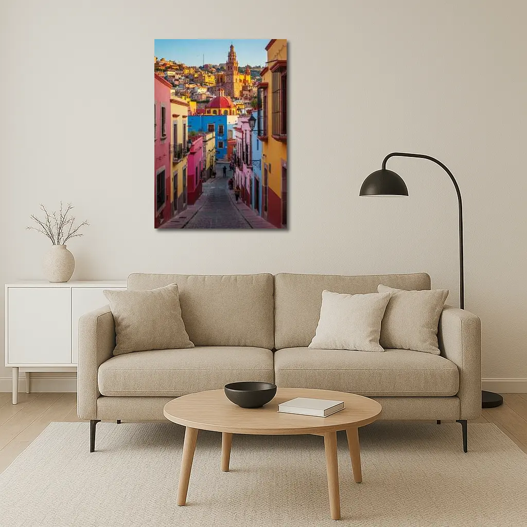 Guanajuato Mexico Colorful Colonial Street Scene – Wall Art