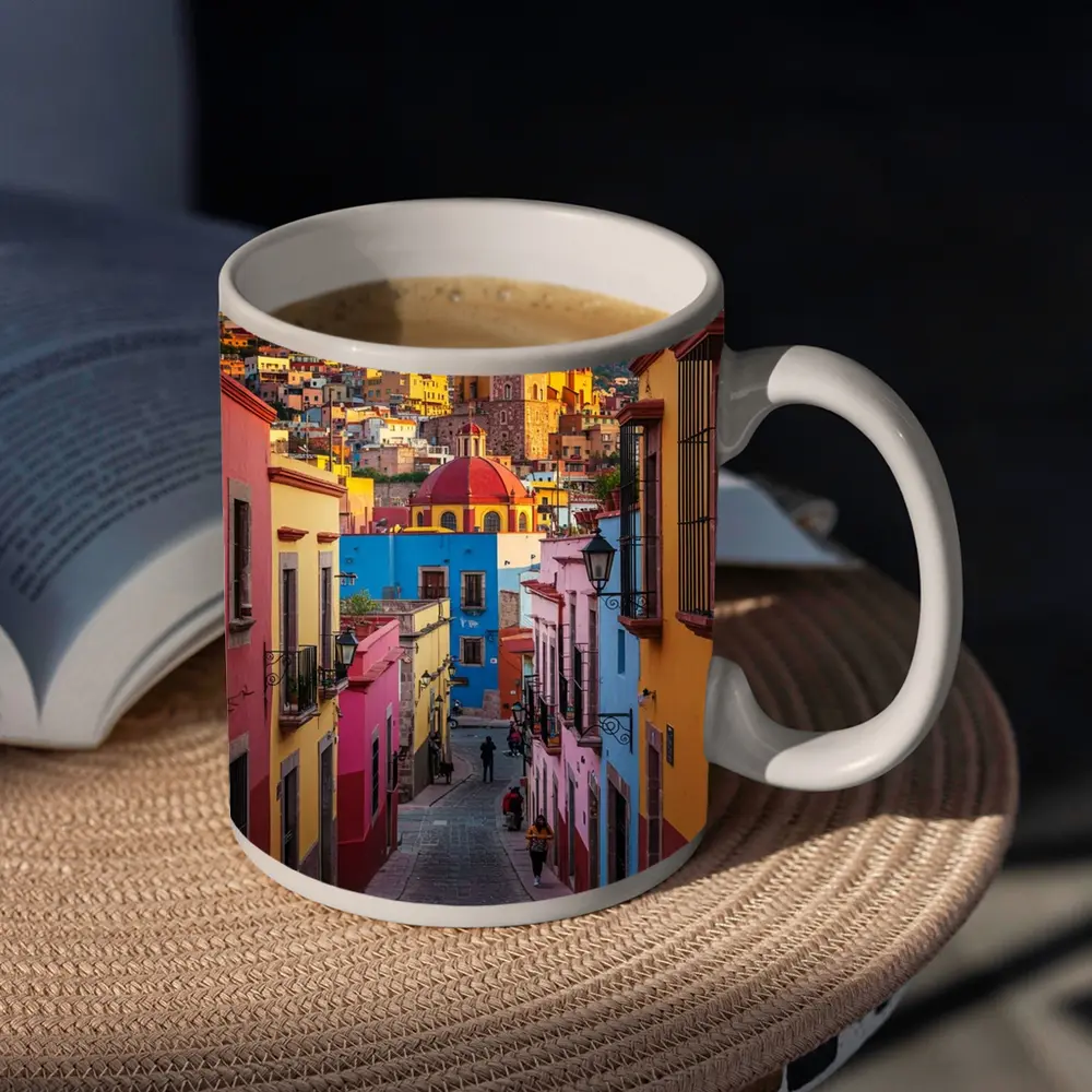 Guanajuato Mexico Colorful Colonial Street Scene – Mugs