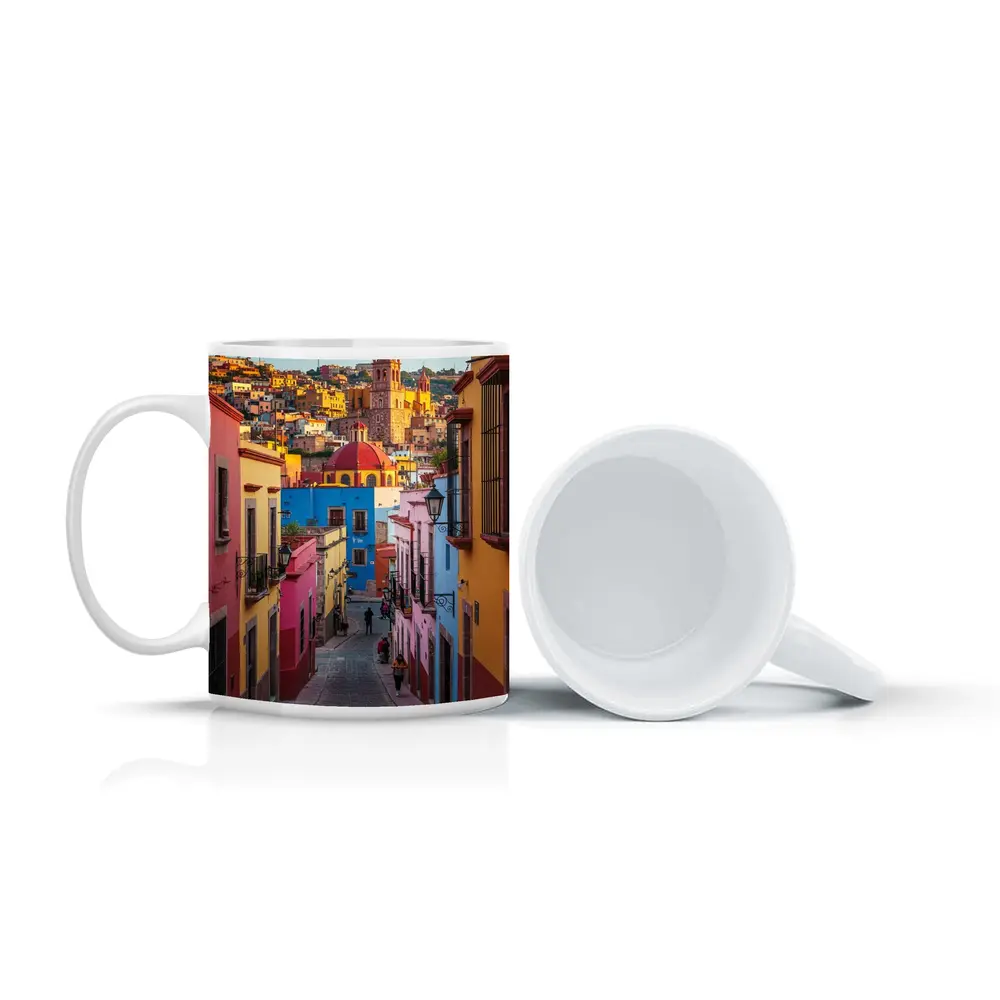 Guanajuato Mexico Colorful Colonial Street Scene – Mugs