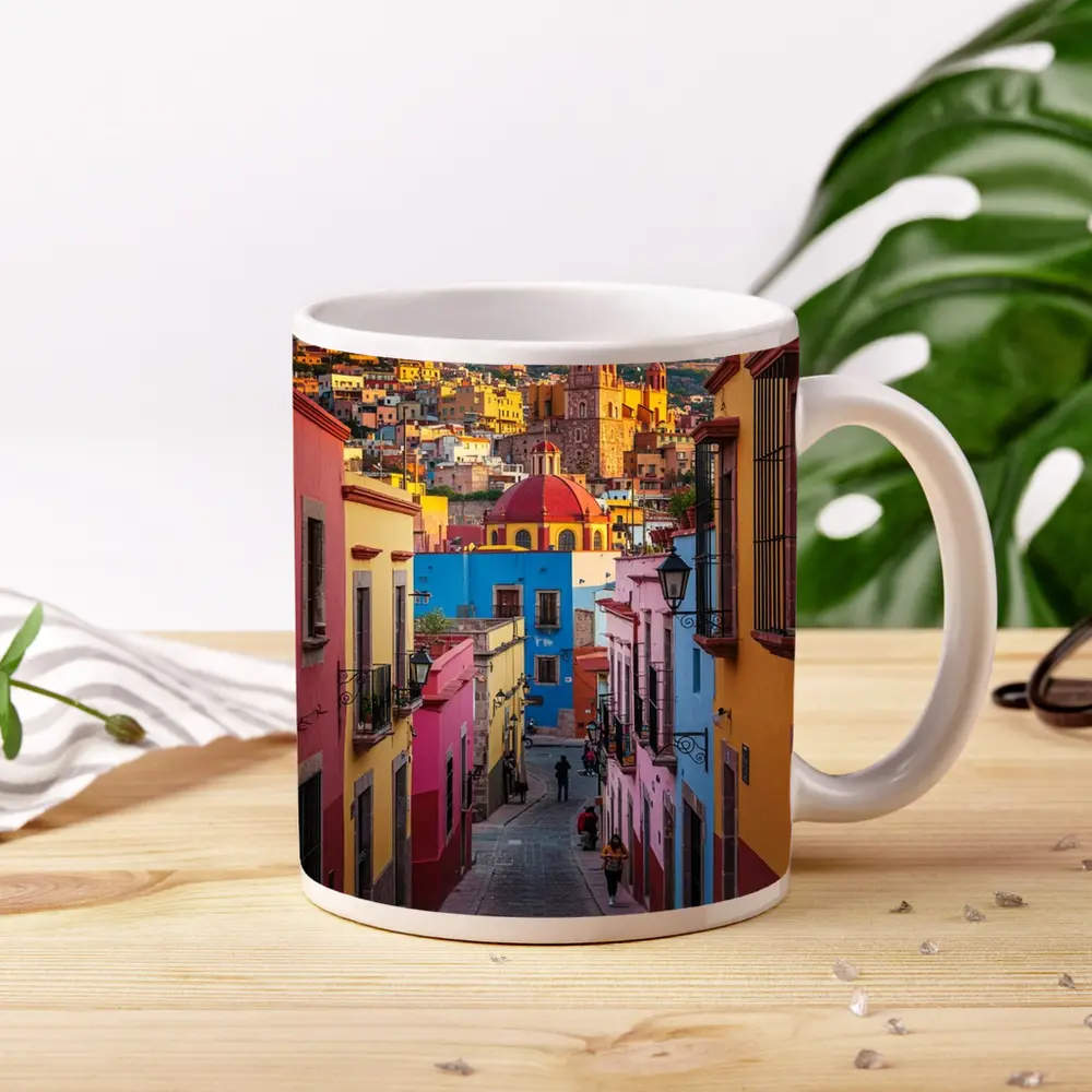 Guanajuato Mexico Colorful Colonial Street Scene – Mugs