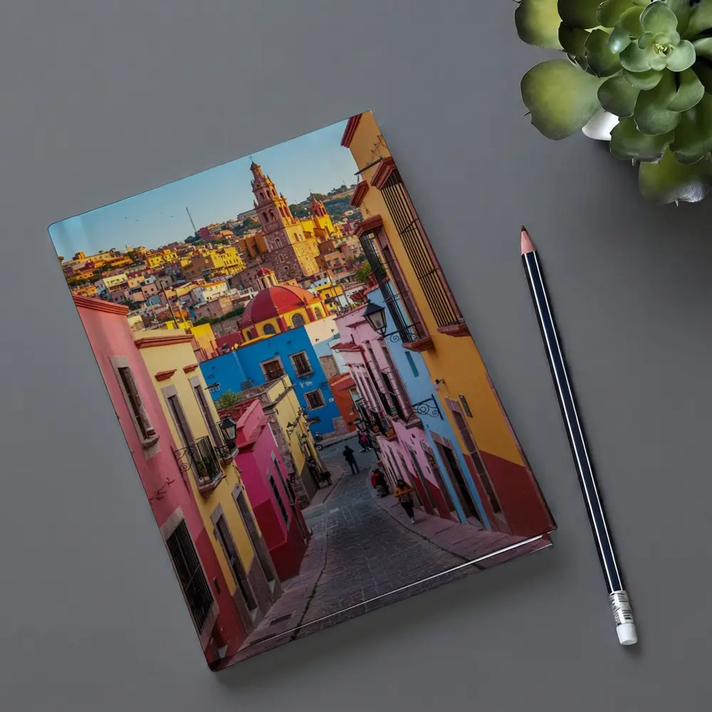 Guanajuato Mexico Colorful Colonial Street Scene – Notebooks