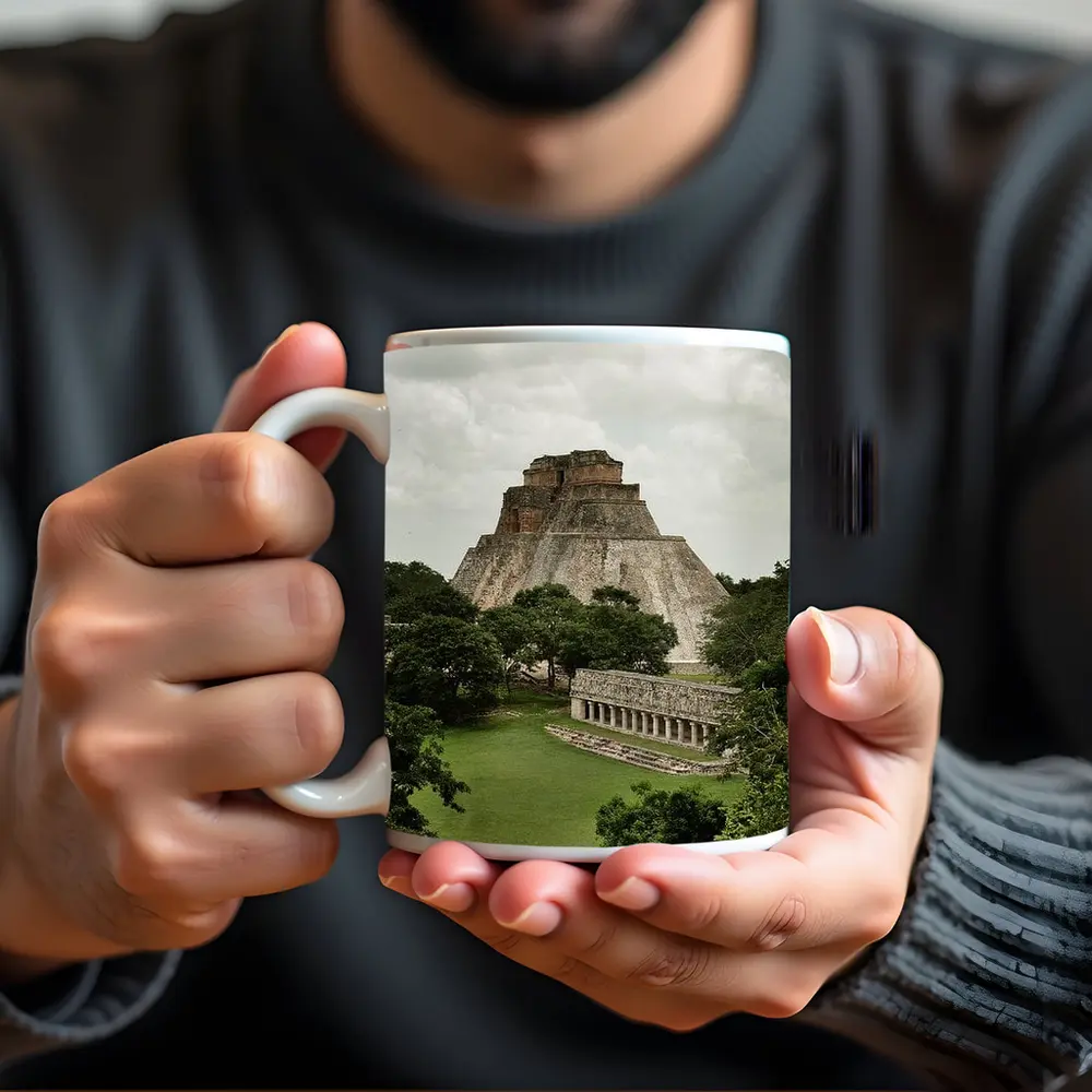 Mayan Pyramid Uxmal Ancient Ruins Mexico – Mugs