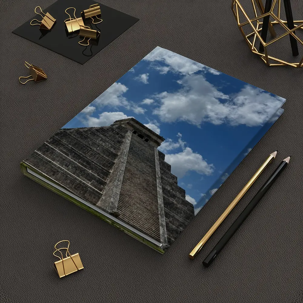 Chichen Itza Pyramid Blue Sky Mexico – Notebooks