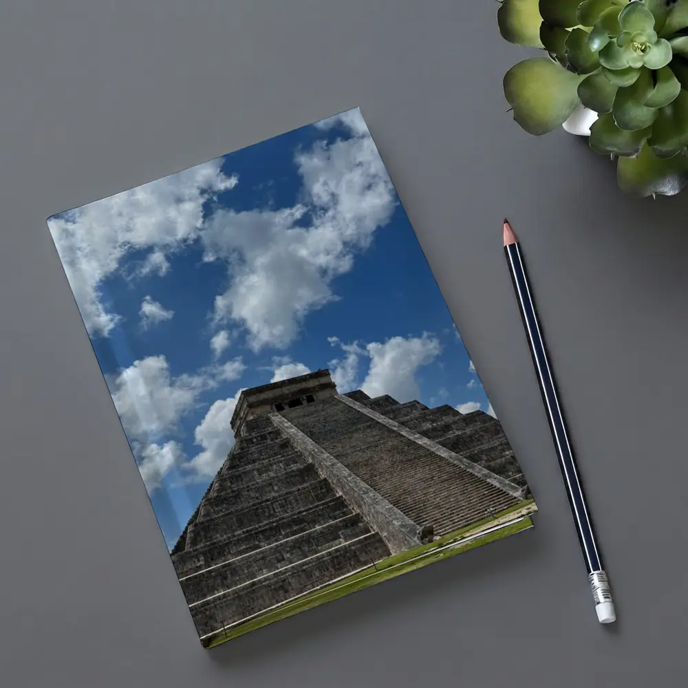 Chichen Itza Pyramid Blue Sky Mexico – Notebooks