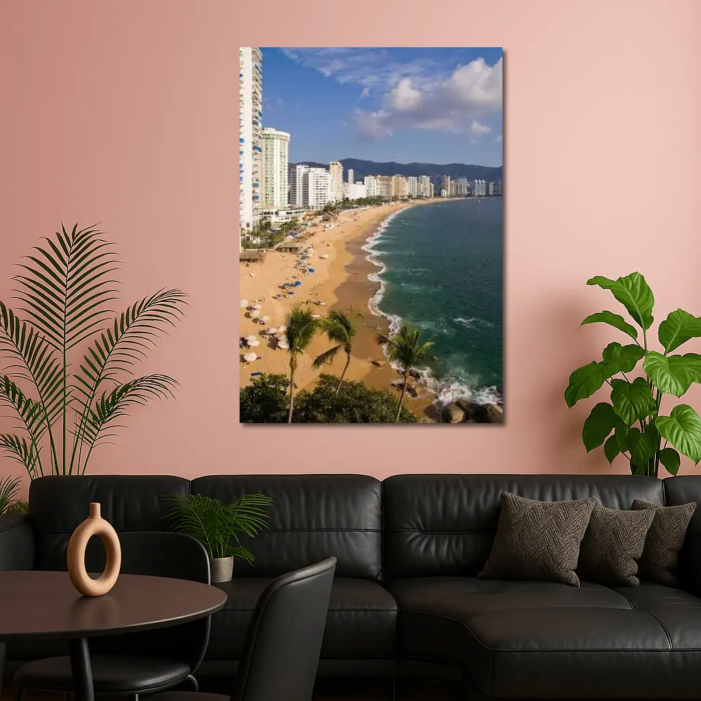 Acapulco Beach Skyline Coastal City View – Wall Art