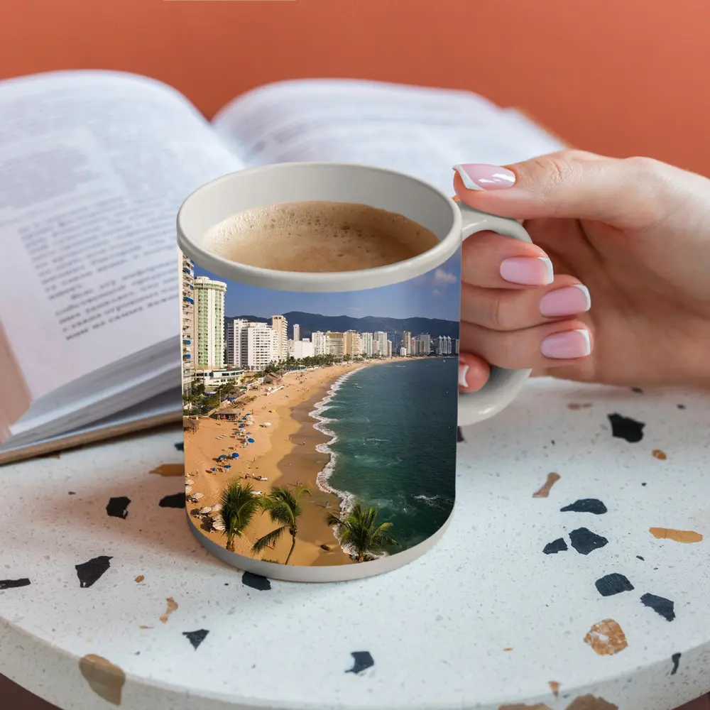 Acapulco Beach Skyline Coastal City View – Mugs