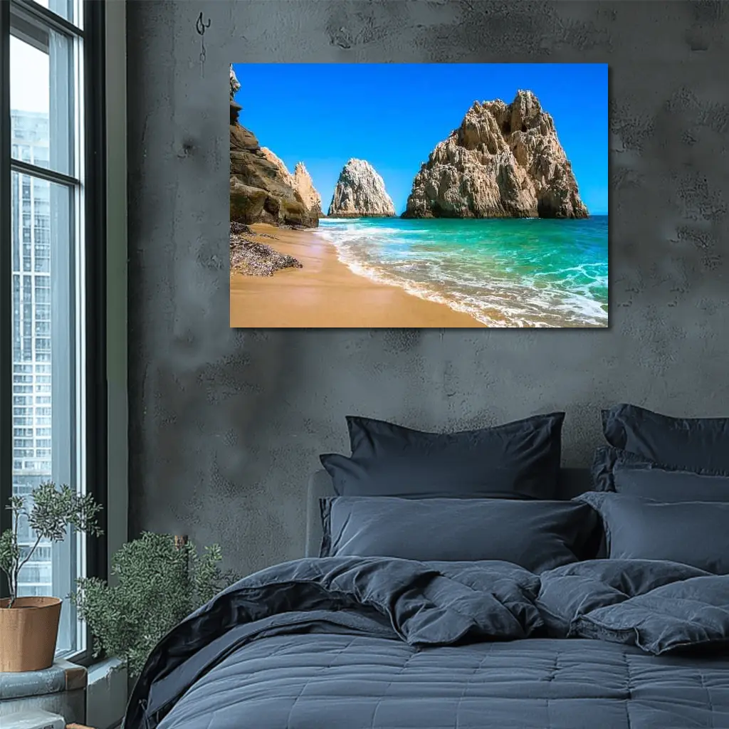 Cabo San Lucas Rocky Beach Clear Sky – Wall Art