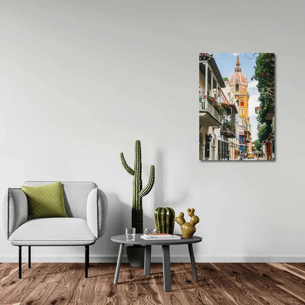 Cartagena Old Town Cathedral Street Colombia – Wall Art