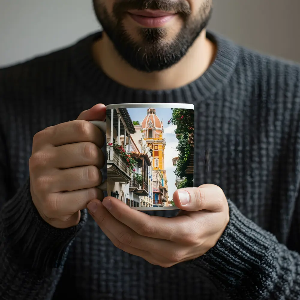 Cartagena Old Town Cathedral Street Colombia – Mugs