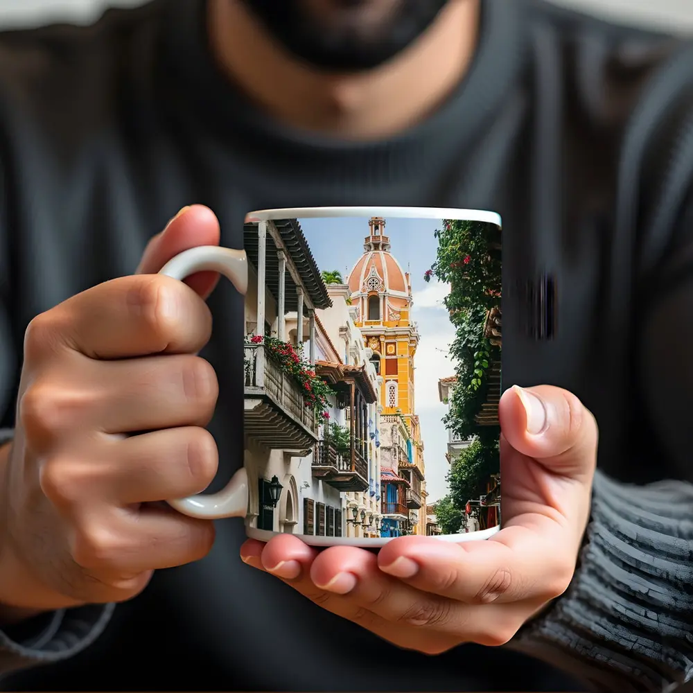Cartagena Old Town Cathedral Street Colombia – Mugs