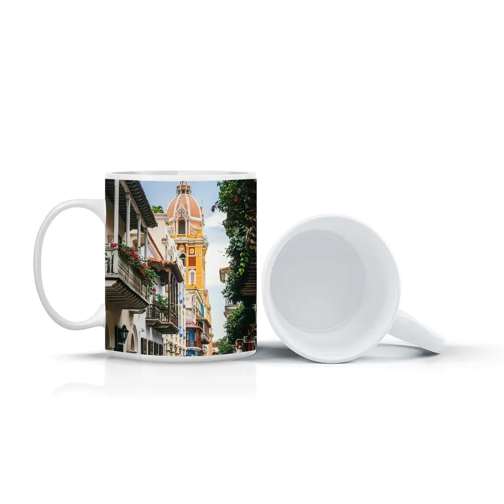 Cartagena Old Town Cathedral Street Colombia – Mugs