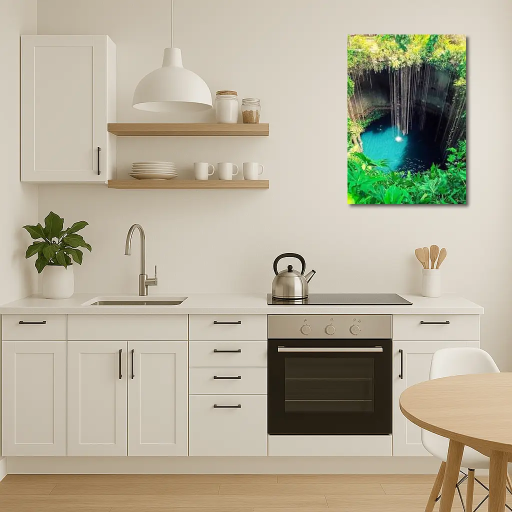 Ik Kil Cenote Turquoise Water Mexico Jungle – Wall Art