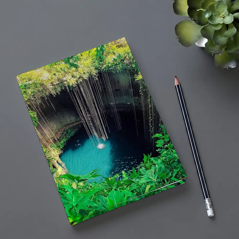 Ik Kil Cenote Turquoise Water Mexico Jungle – Notebooks