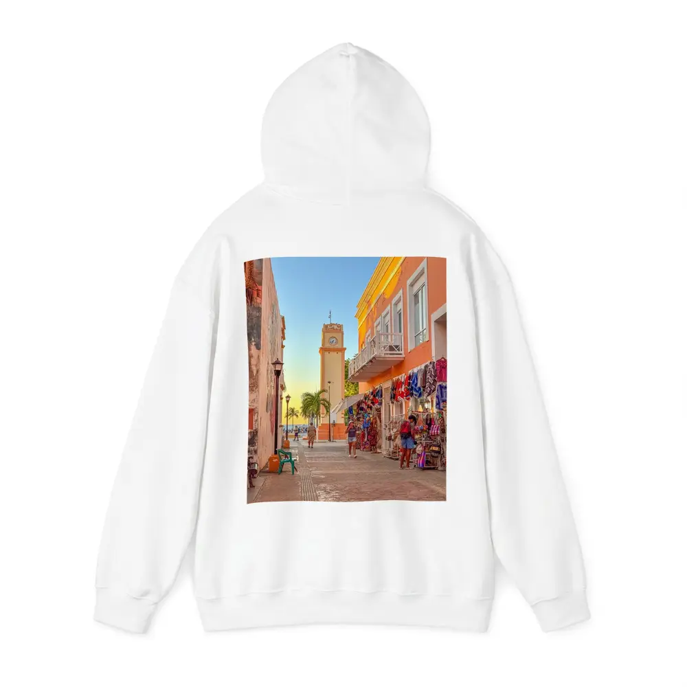 Cozumel Mexico Clock Tower Street Scene – Hoodies