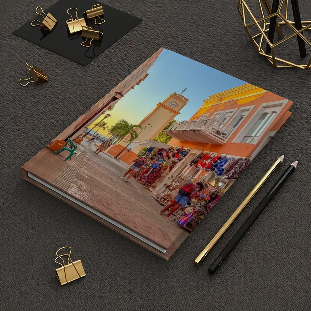Cozumel Mexico Clock Tower Street Scene – Notebooks
