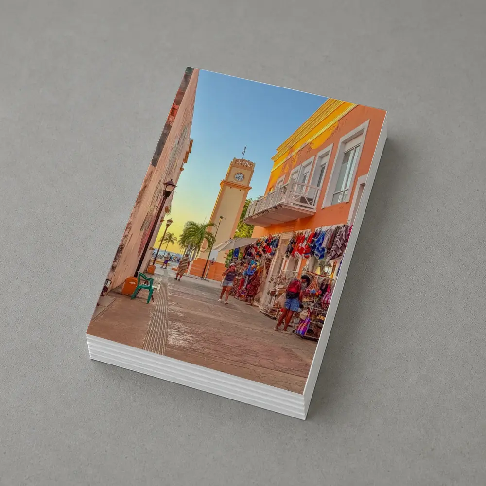 Cozumel Mexico Clock Tower Street Scene – Postcards