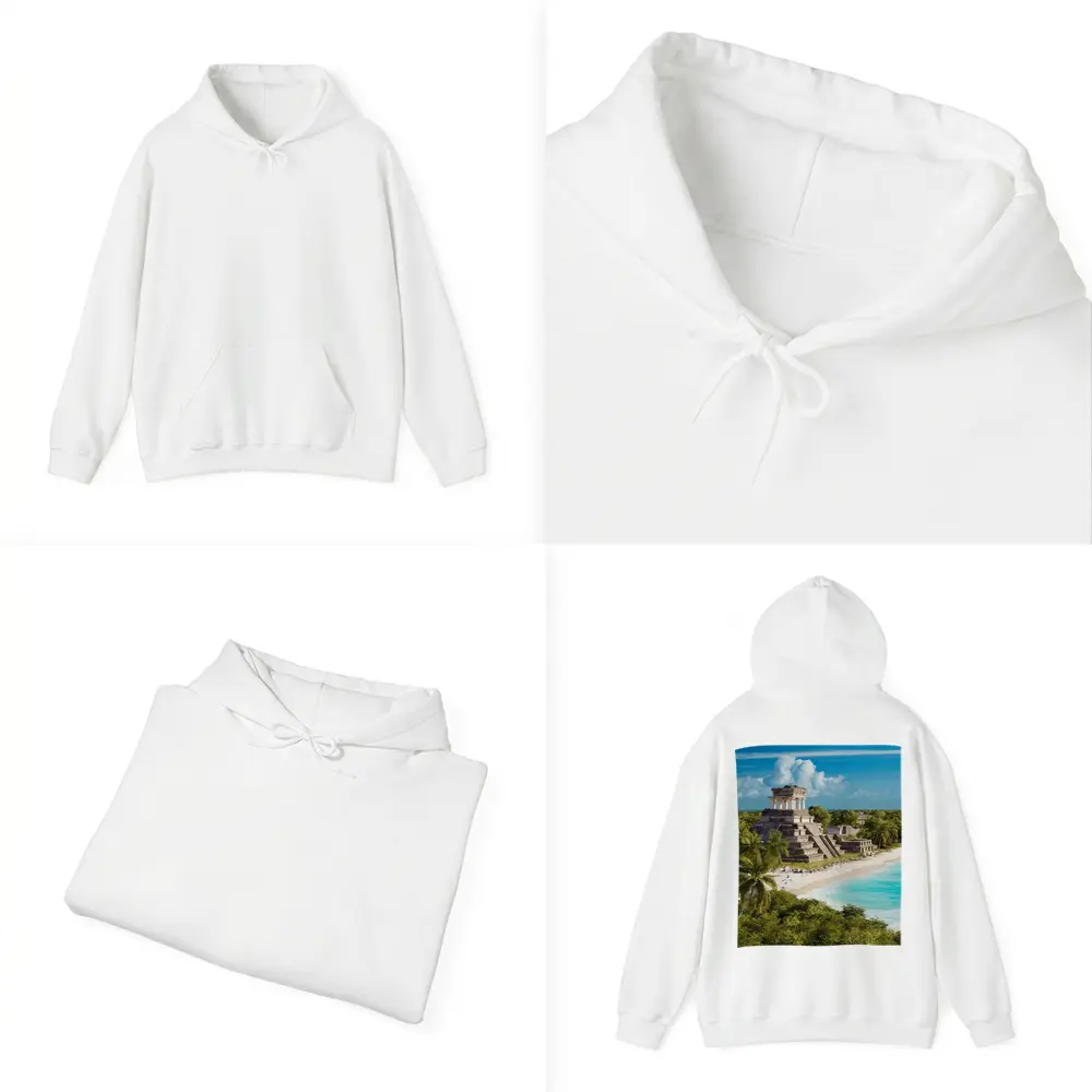 Mayan Temple Ruins Tropical Beach Jungle – Hoodies