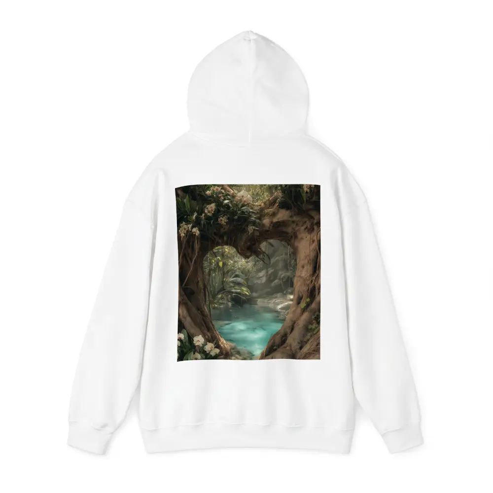 Ancient Tree Arch Tropical Forest River – Hoodies