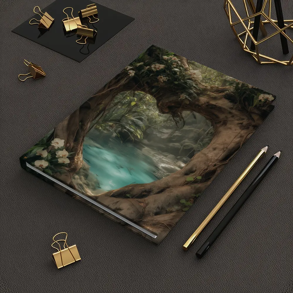 Ancient Tree Arch Tropical Forest River – Notebooks