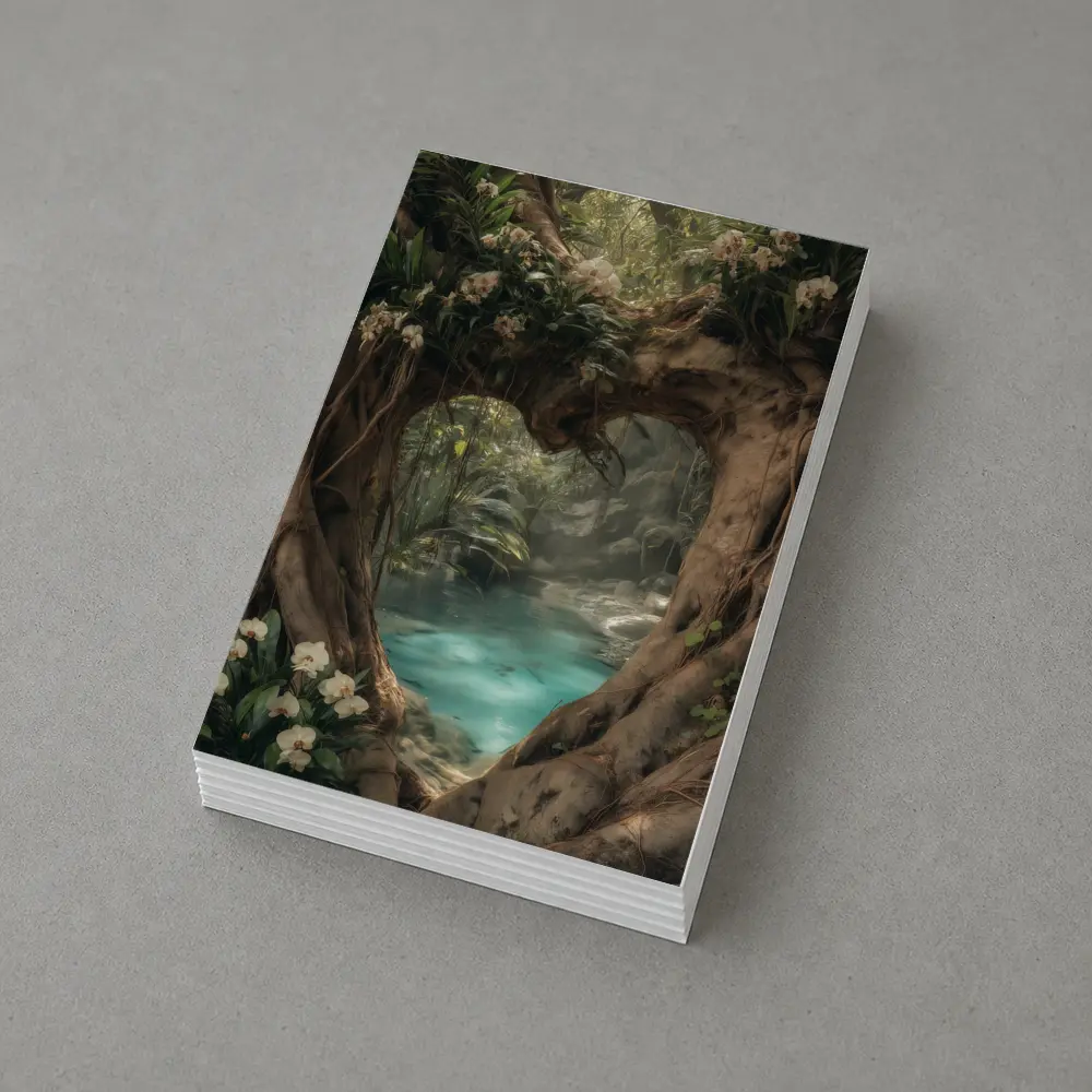 Ancient Tree Arch Tropical Forest River – Postcards