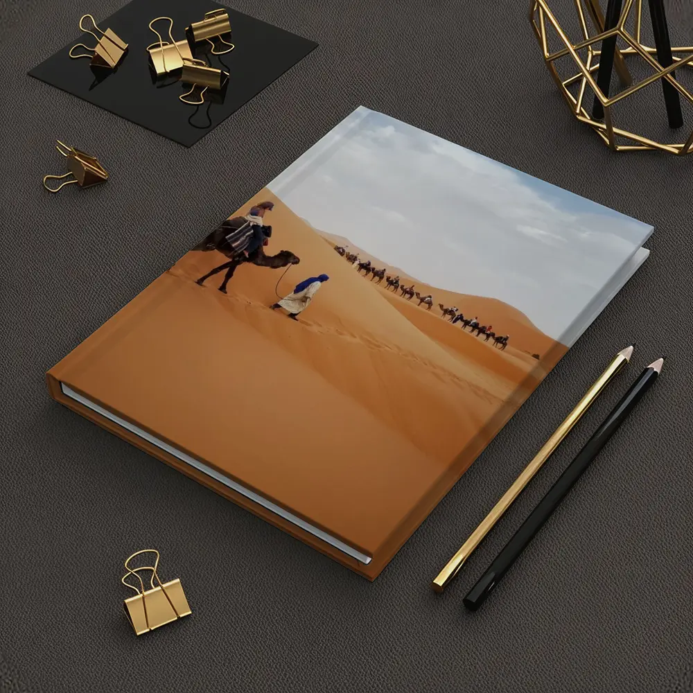 Camel Caravan Crossing Sahara Desert Dunes – Notebooks