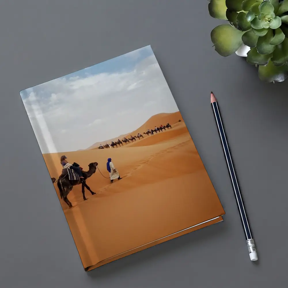 Camel Caravan Crossing Sahara Desert Dunes – Notebooks