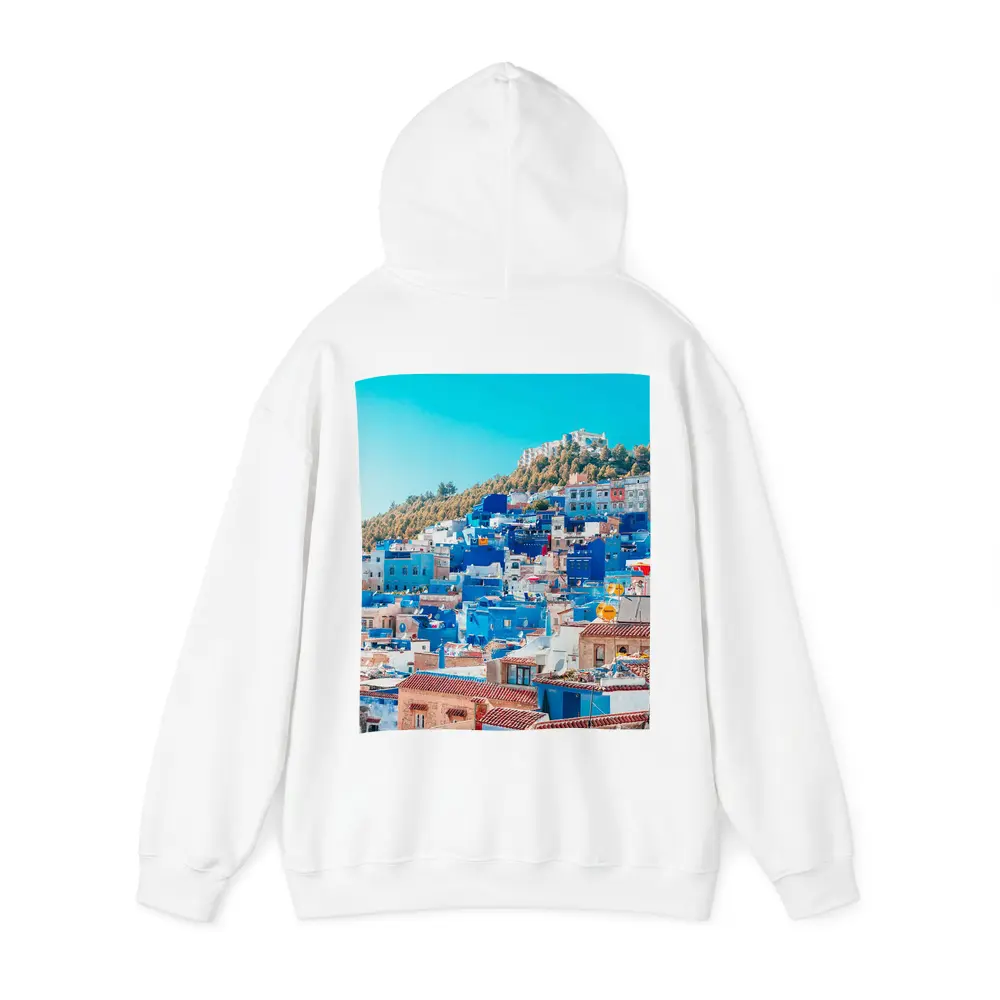 Chefchaouen Blue City Morocco Hillside View – Hoodies