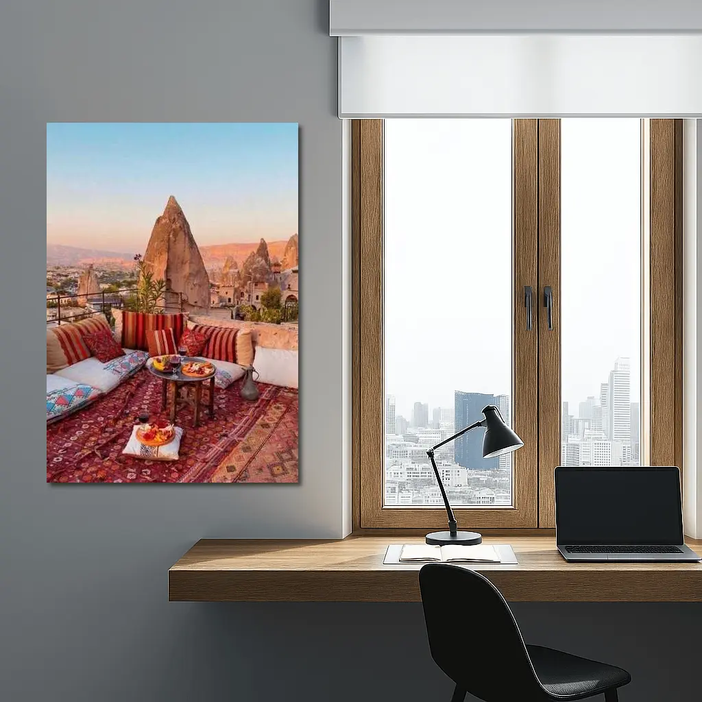 Cappadocia Rooftop Terrace Fairy Chimneys Turkey – Wall Art